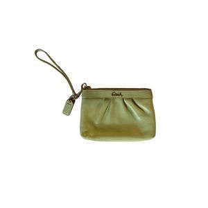 Coach Green Leather Clutch, Wristlet